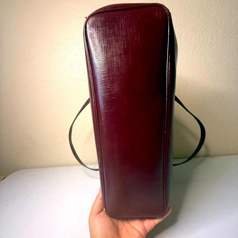 Coach Burgundy Leather Tote Bag - Picture 6 of 17